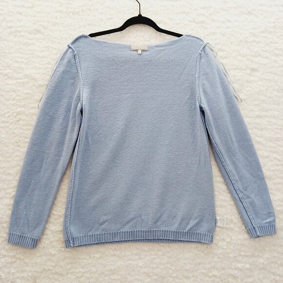 Sweater Size L Marina Wool Cashmere Powder Blue Pullover Whinsycore Soft Fairy - Picture 9 of 12